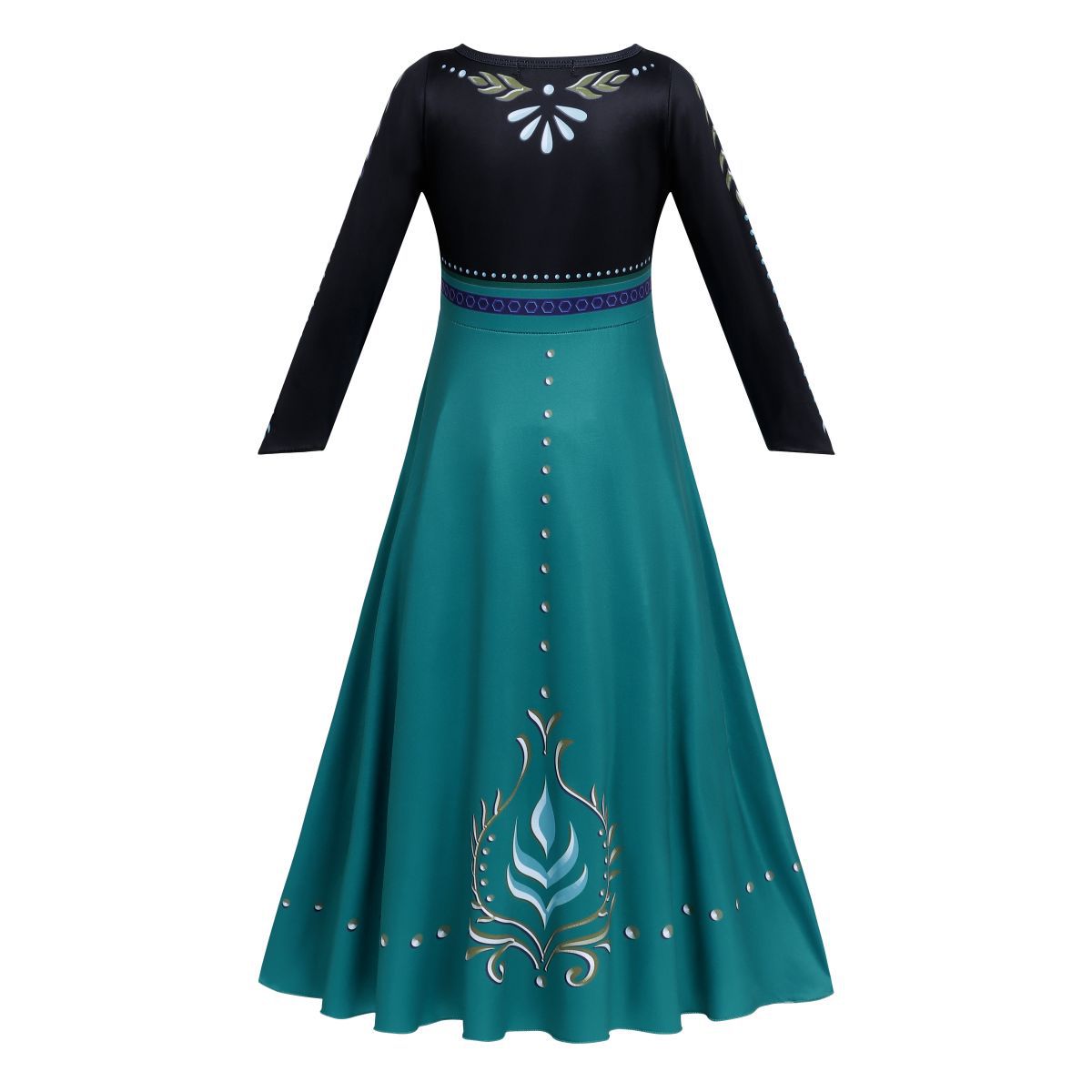 Frozen 2 Anna Costume Set Girl Dress Cape Cosplay Party Holiday Halloween