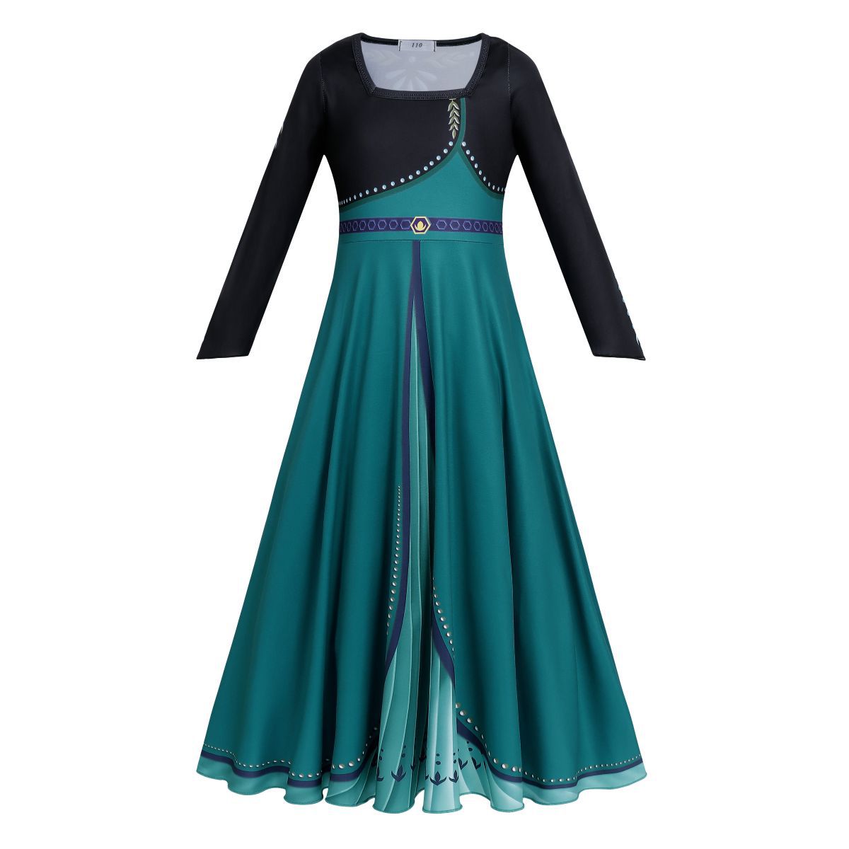 Frozen 2 Anna Costume Set Girl Dress Cape Cosplay Party Holiday Halloween