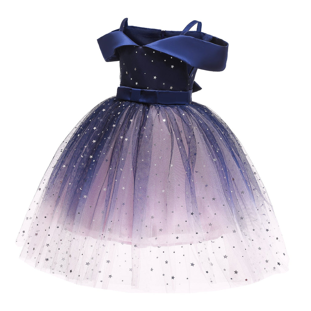 Frozen 2 Inspired Sequins Star Costume Princess Elsa Dress for Girls
