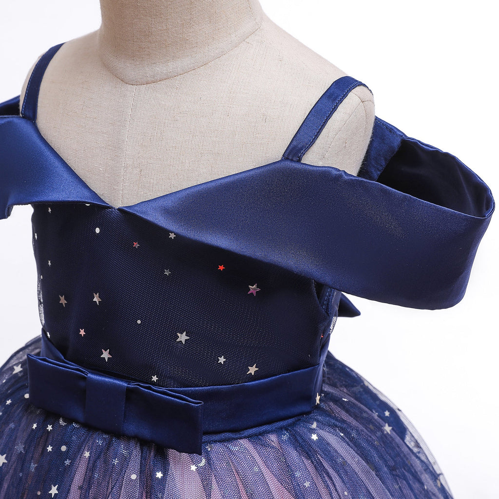 Frozen 2 Inspired Sequins Star Costume Princess Elsa Dress for Girls