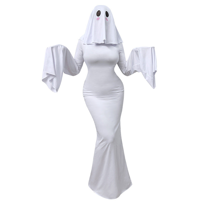 Women Sexy Ghost Lady Apricot Lady Drag Cosplay Costume