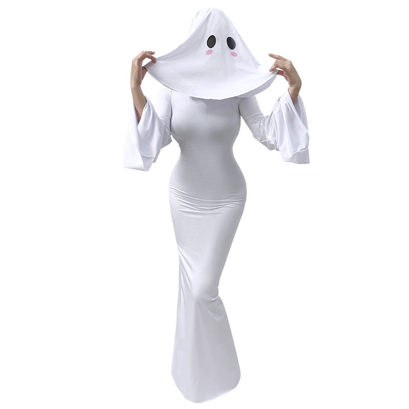 Women Sexy Ghost Lady Apricot Lady Drag Cosplay Costume