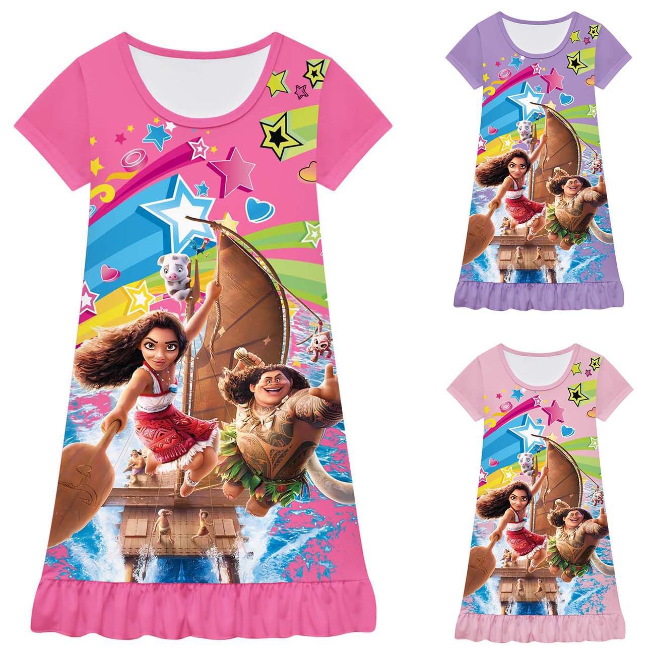 Moana 2 Maui Pua Nightgown Pajamas For Girls