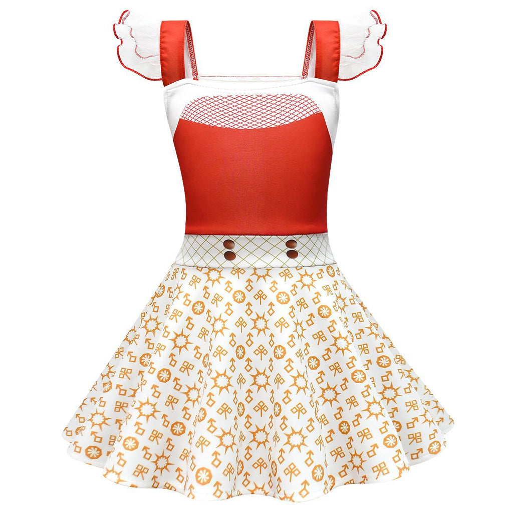 Zombies 4 Halloween Nova Costume Dress White Uniform For Girls