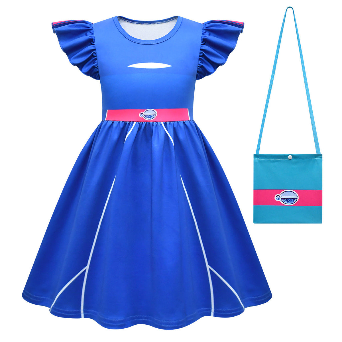 Zombies 4 Halloween Addison Cosplay Costume Dress Blue Uniform For Girls