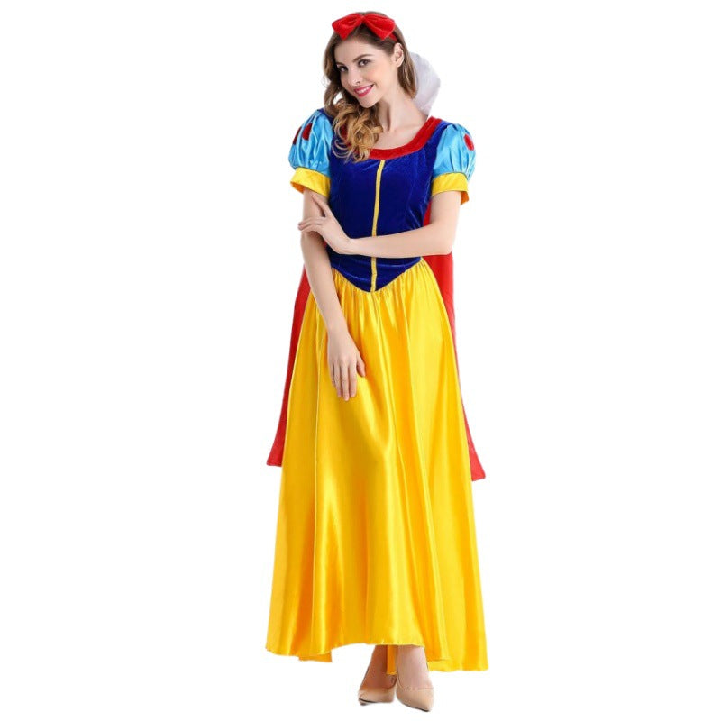 Snow White Costume Woman Cosplay Halloween With Cape