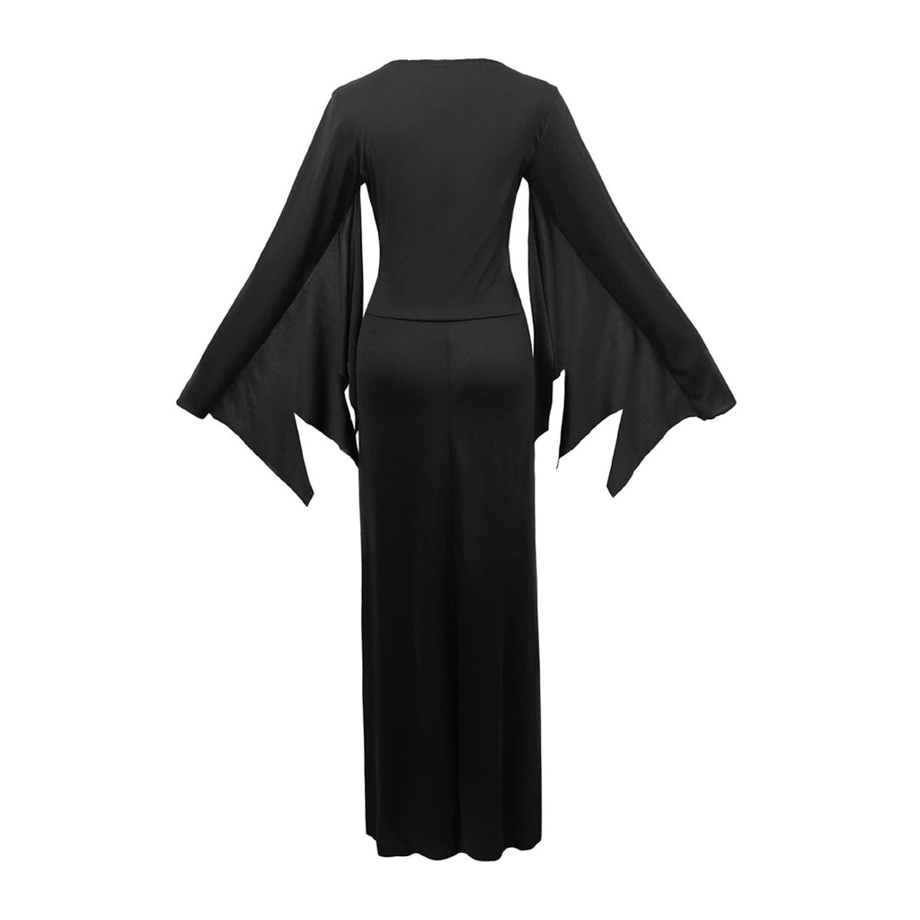Women's Halloween Wicked Witch Costume With Hat Adult Cosplay Dress