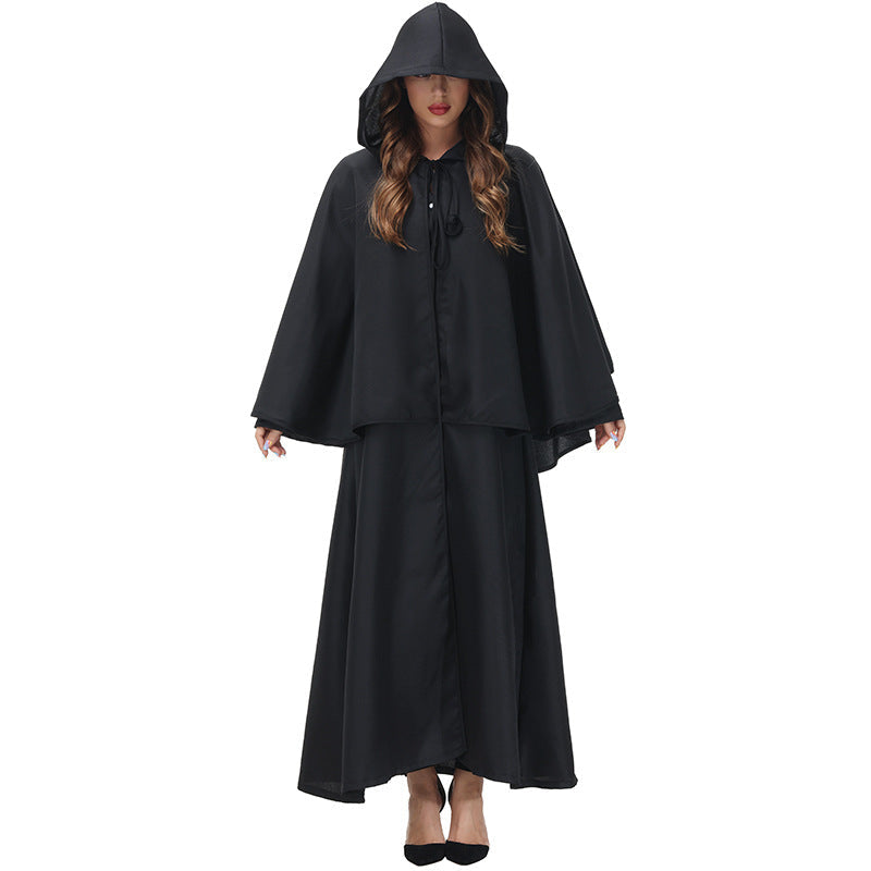 Witch Hooded Dress Costume Woman Cosplay Halloween