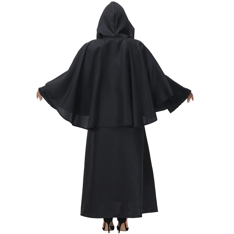 Witch Hooded Dress Costume Woman Cosplay Halloween