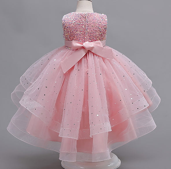 Wedding Dress Lace Sequin Flower Girl Dress Sequins Princess Dress Birthday Costume Party Holiday