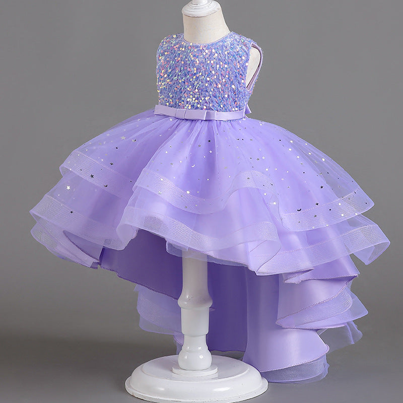 Wedding Dress Lace Sequin Flower Girl Dress Sequins Princess Dress Birthday Costume Party Holiday