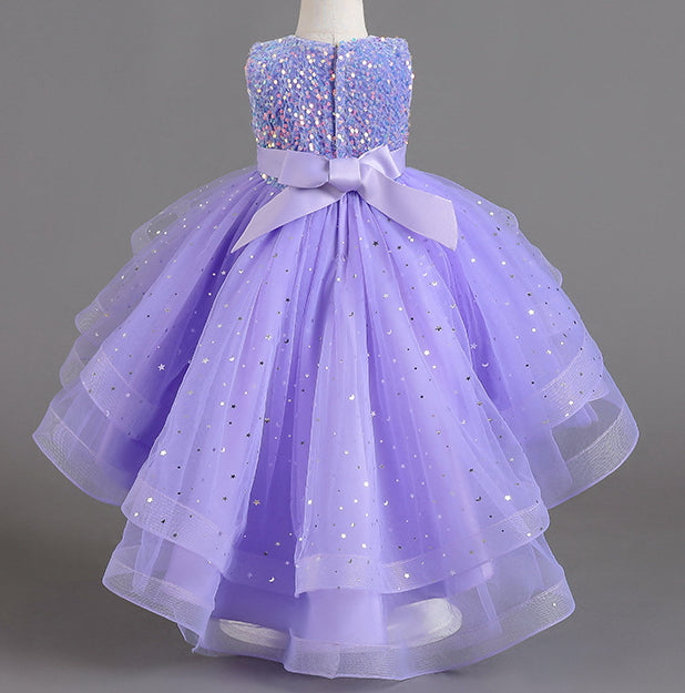 Wedding Dress Lace Sequin Flower Girl Dress Sequins Princess Dress Birthday Costume Party Holiday
