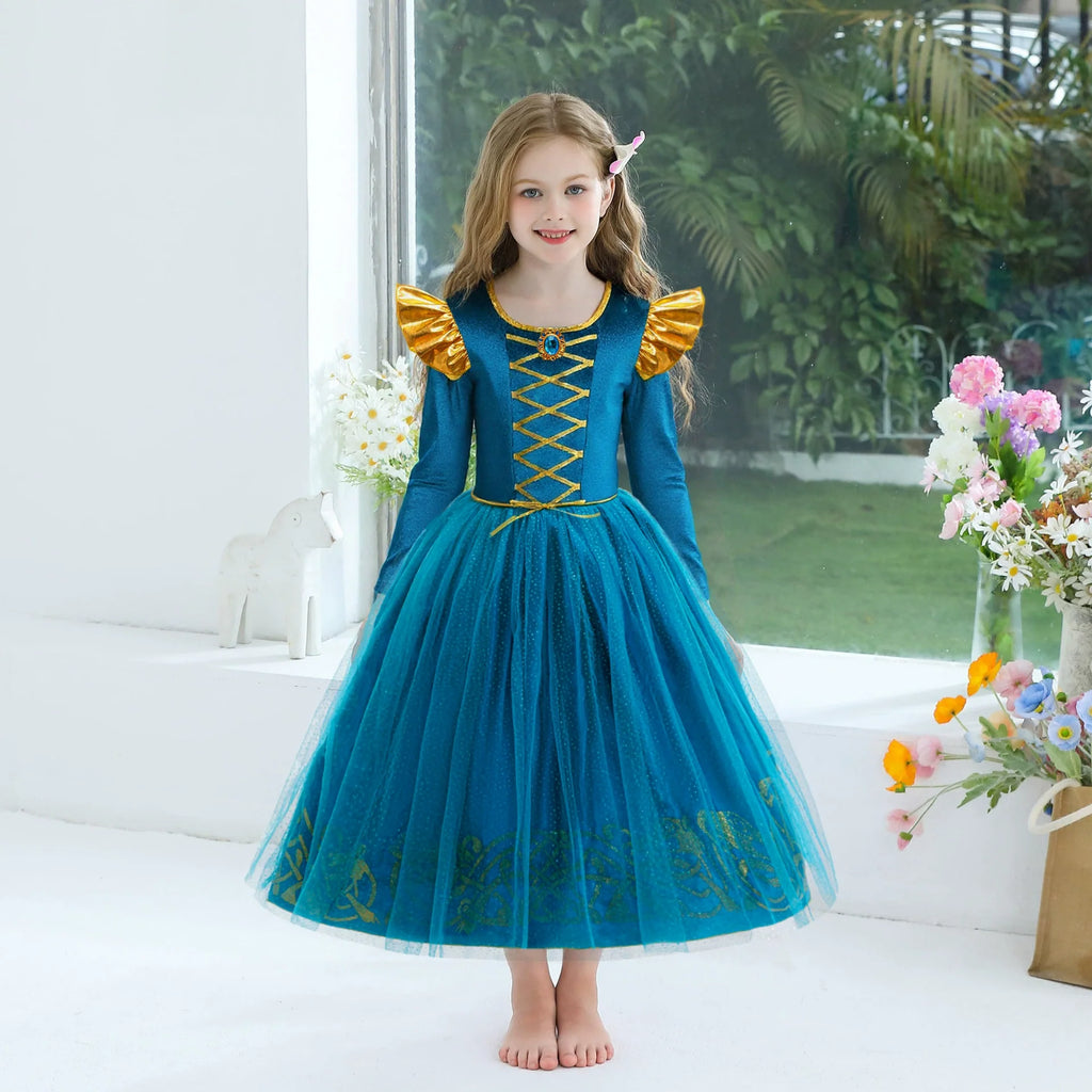 Brave Princess Dress Toddler Kids Merida Costume For Girls