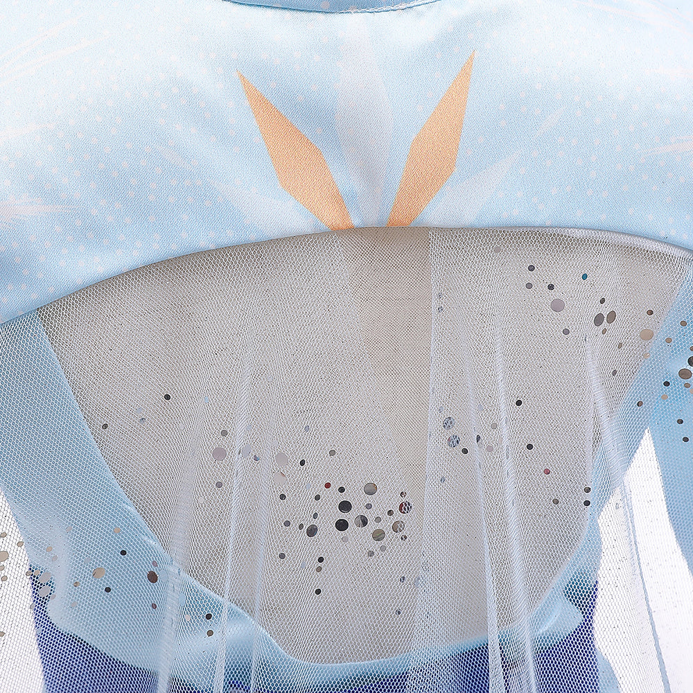 Frozen 2 Kids Girl Elsa Costume Dresses Blue Pants Coat Outfit For Party Holiday