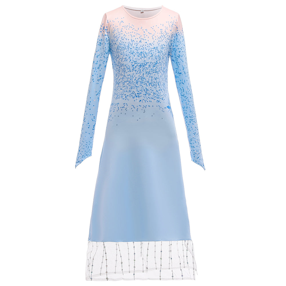 Frozen 2 Kids Girl Elsa Costume Dresses Blue Pants Coat Outfit For Party Holiday