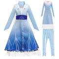 Frozen 2 Kids Girl Elsa Costume Dresses Blue Pants Coat Outfit For Party Holiday