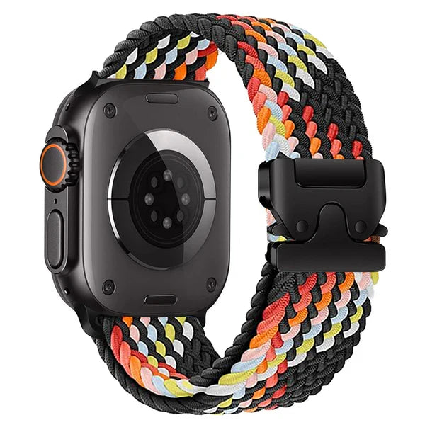 Elastic nylon parachute buckle watch strap