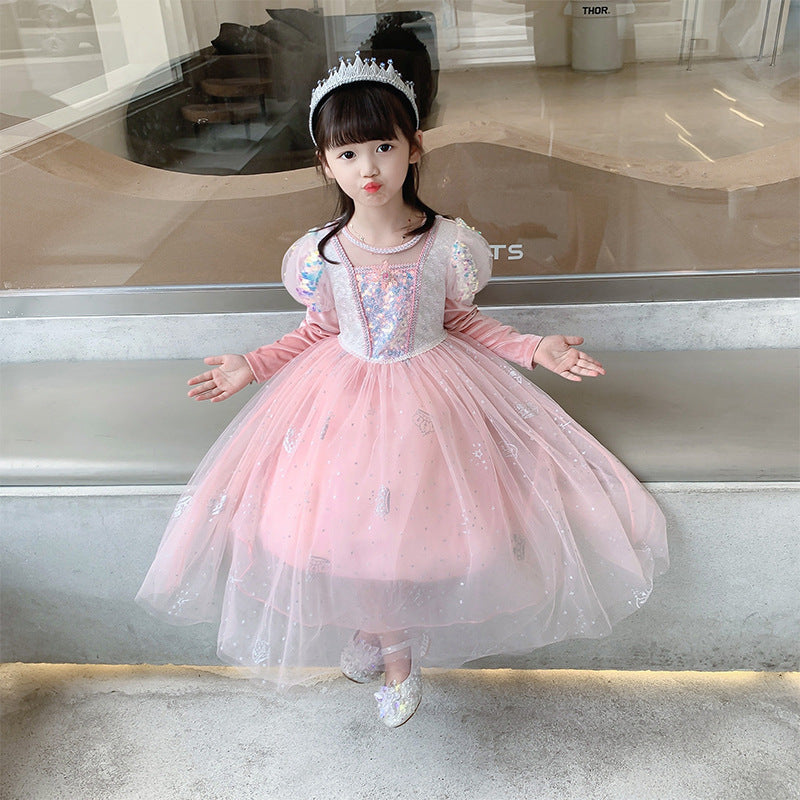Frozen Princess Elsa Dress Girl Dress Costume Dresses For Cosplay Party Holiday  Birthday Halloween