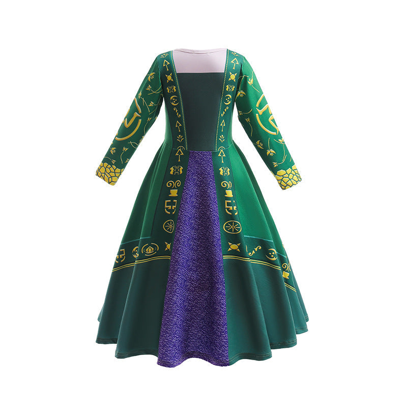 Hocus Pocus 2 Girls Dress Witch Costume Cosplay Party Holiday Halloween