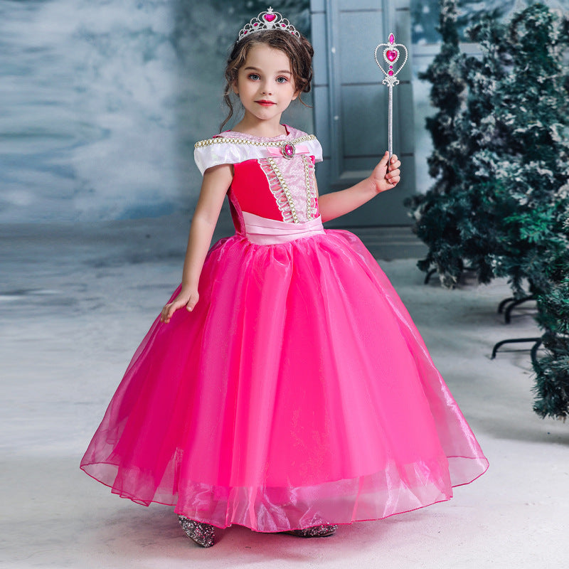 New Girl Costume Dresses Aurora Princess For Party Holiday Halloween Birthday