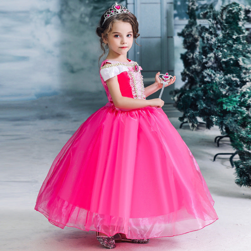 New Girl Costume Dresses Aurora Princess For Party Holiday Halloween Birthday