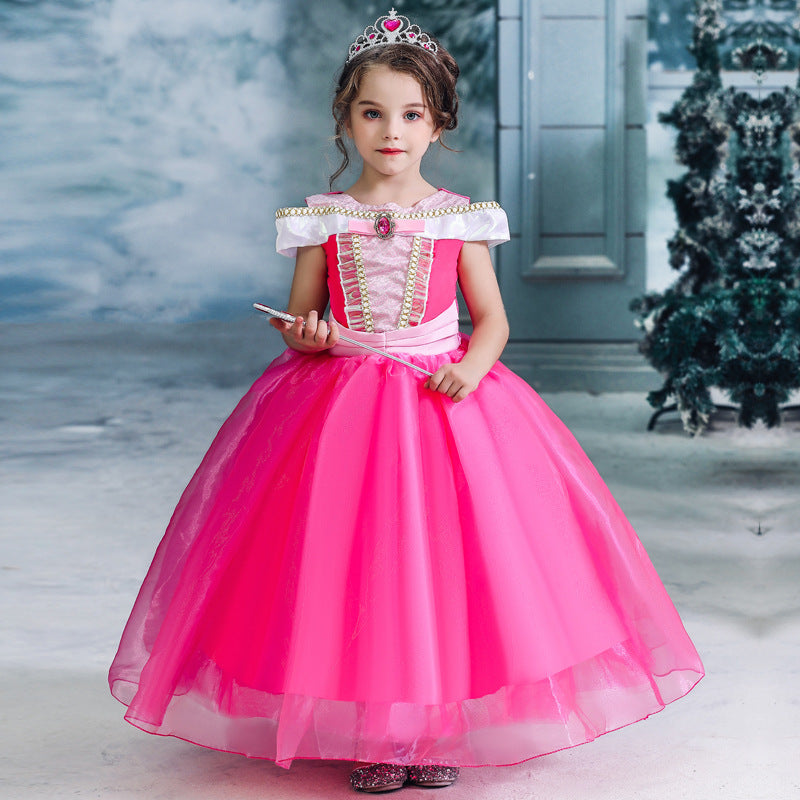 New Girl Costume Dresses Aurora Princess For Party Holiday Halloween Birthday