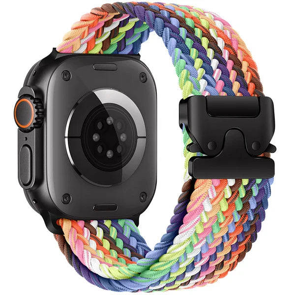 Elastic nylon parachute buckle watch strap