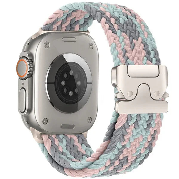 Elastic nylon parachute buckle watch strap