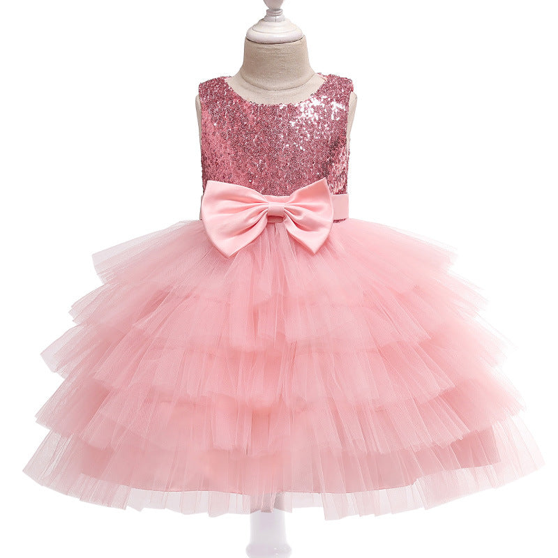 New Girl Party Wedding Dresses Kids Sequins Princess Formal Holiday Birthday