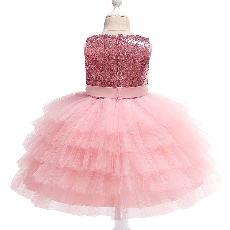 New Girl Party Wedding Dresses Kids Sequins Princess Formal Holiday Birthday