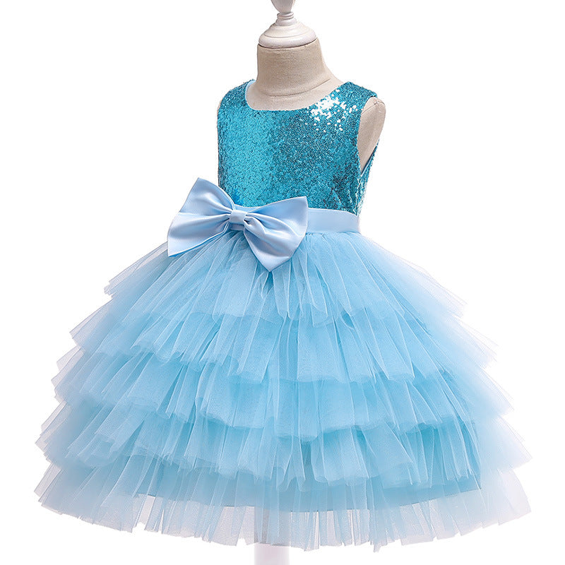 New Girl Party Wedding Dresses Kids Sequins Princess Formal Holiday Birthday