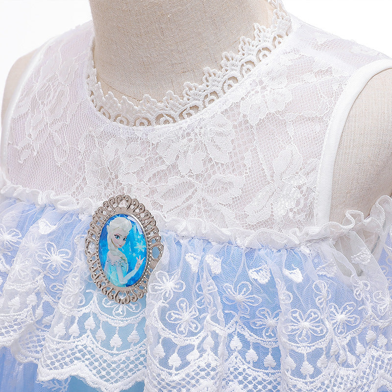 Elsa Anna Girl Costume Dress New Cosplay Party Holiday Wedding Dress Birthday Halloween