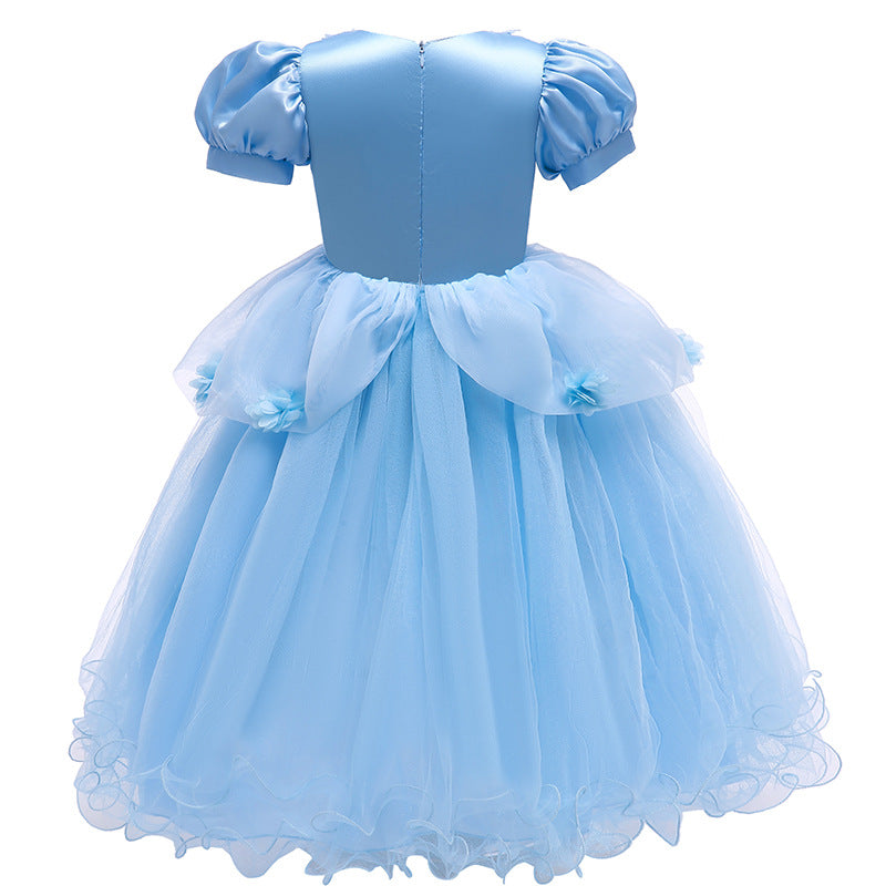 Flower Girl Dresses Kids Cinderella Princess Costume For Wedding Birthday Holiday Party
