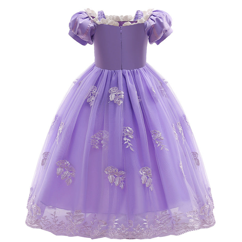 New Rapunzel Princess Girl Costume Dresses Flower Girls For Halloween Bithday Holdiay Party