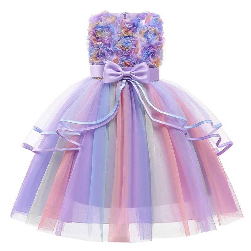 Flower Girl Dresses Sequins Princess Kids Dress For Formal Wedding Holiday Birthday Party