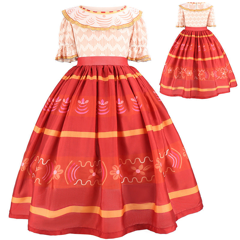 New Girl Costume Encanto Dolores Dress For Cosplay Party Holiday Birthday Fancy