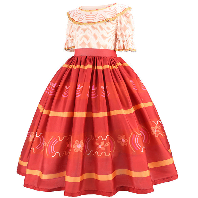 New Girl Costume Encanto Dolores Dress For Cosplay Party Holiday Birthday Fancy
