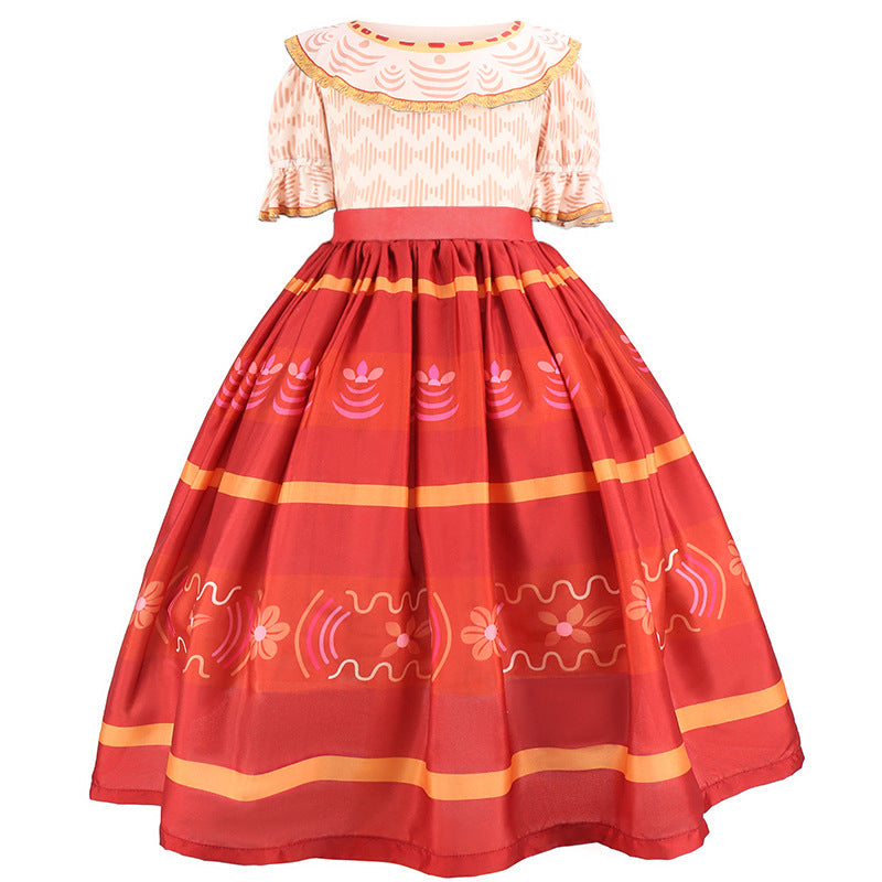 New Girl Costume Encanto Dolores Dress For Cosplay Party Holiday Birthday Fancy