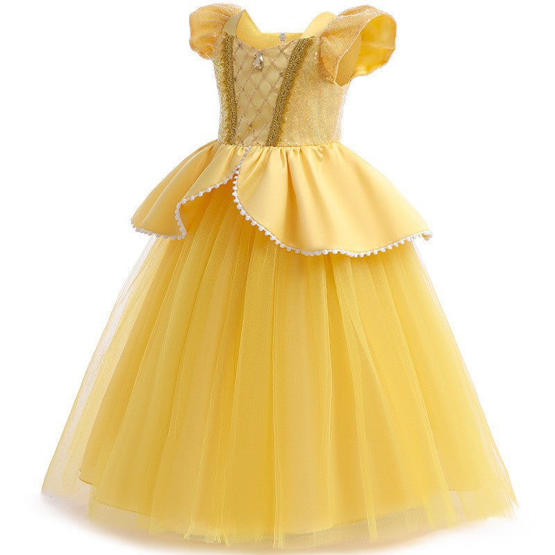 New Girl Belle Costume Dress For Cosplay Halloween Holiday Party