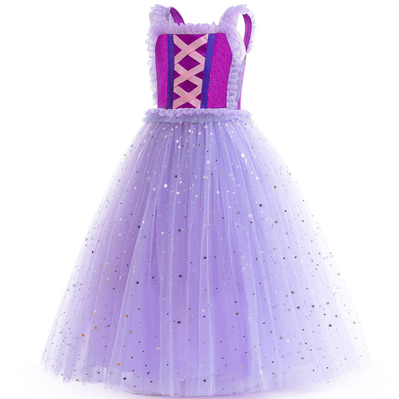 Tangled Rapunzel New Princess Girl Dress Costume Dresses For Cosplay Party Holiday Birthday
