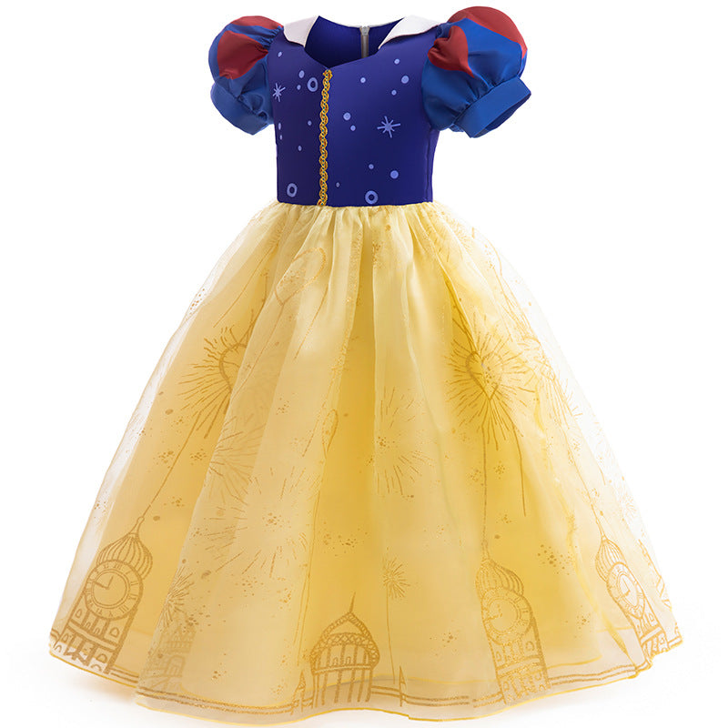 Snow White New Girls Dresses Costume Princess Long Fancy Halloween Party Cosplay