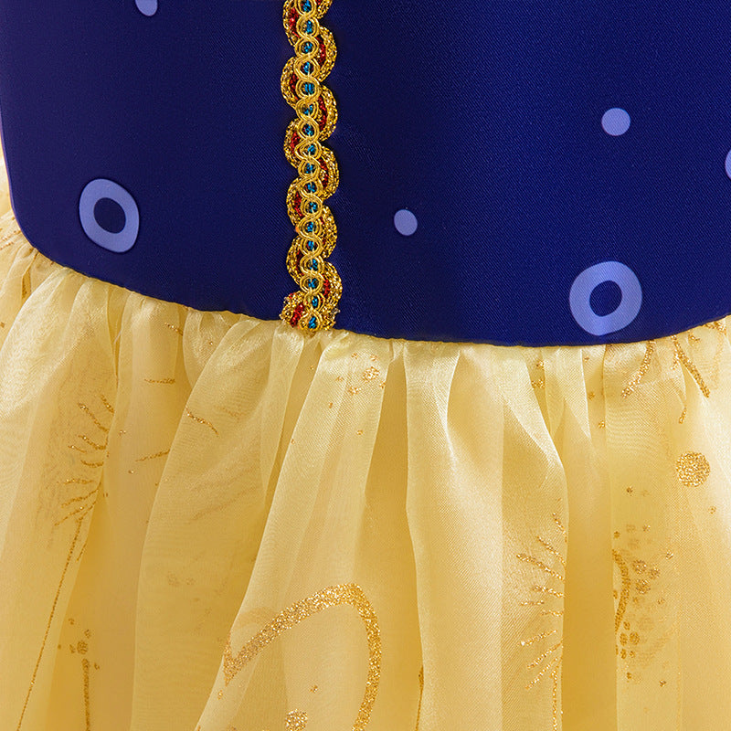 Snow White New Girls Dresses Costume Princess Long Fancy Halloween Party Cosplay