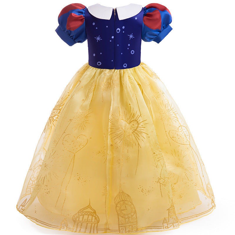 Snow White New Girls Dresses Costume Princess Long Fancy Halloween Party Cosplay
