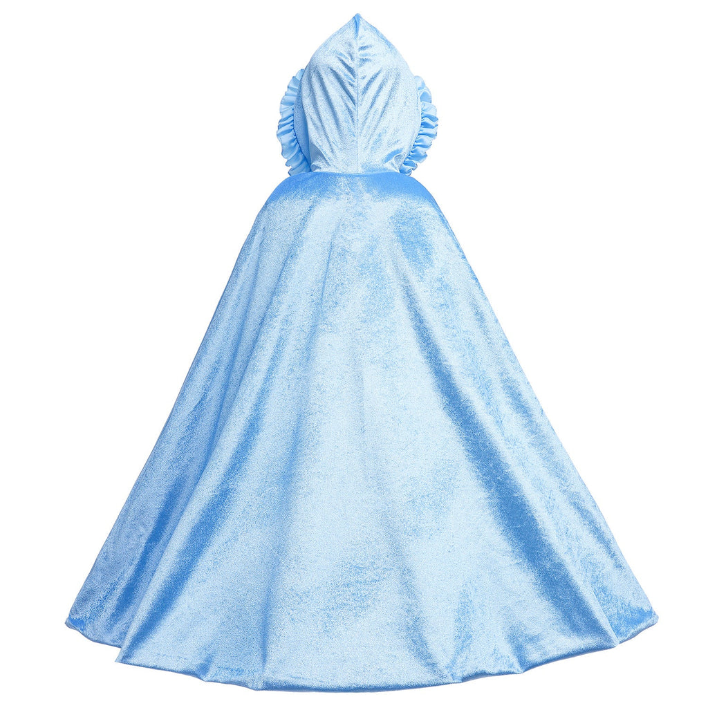 Frozen Fur Princess Wave Cloak Elsa costume Cape for Girl