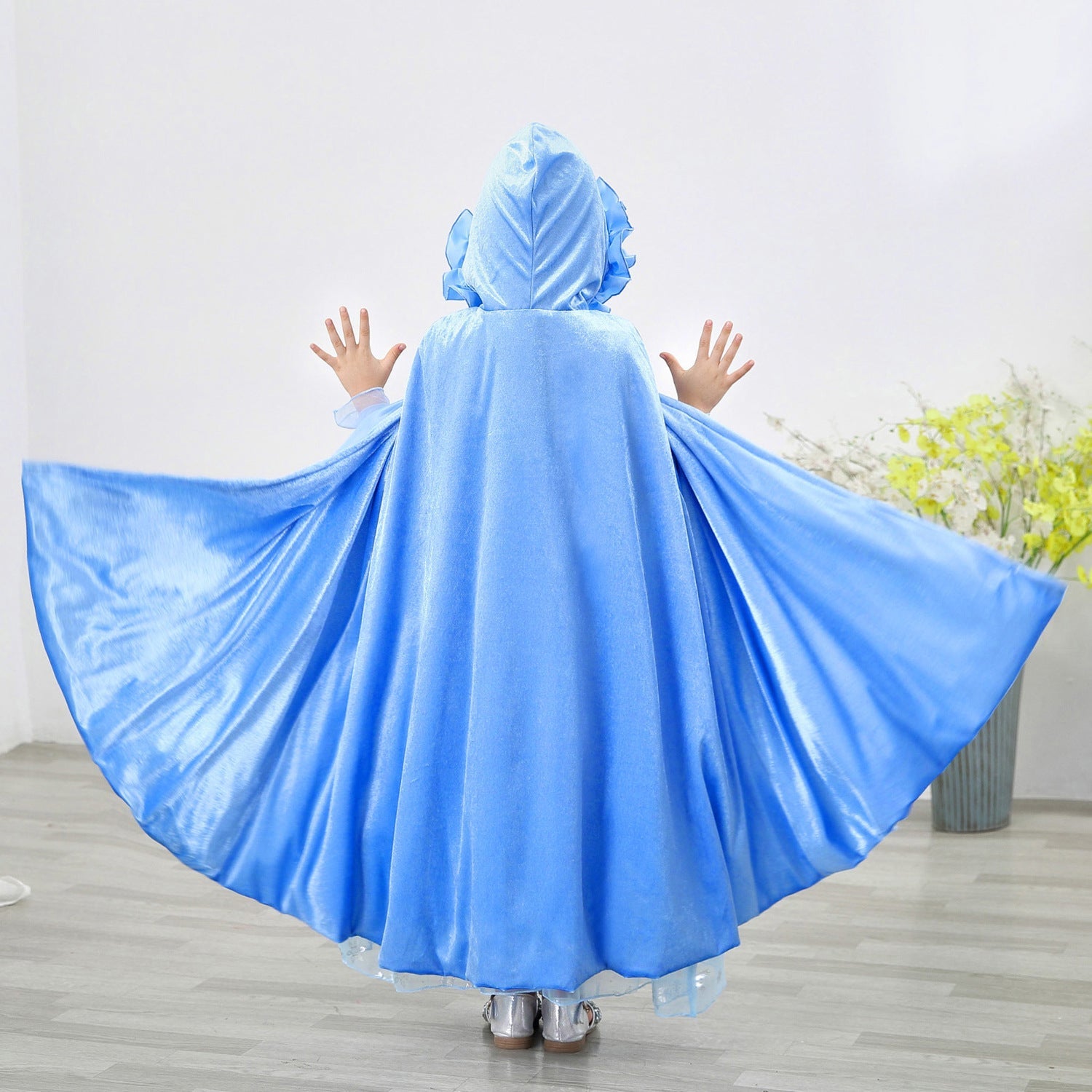 Frozen Fur Princess Wave Cloak Elsa costume Cape for Girl