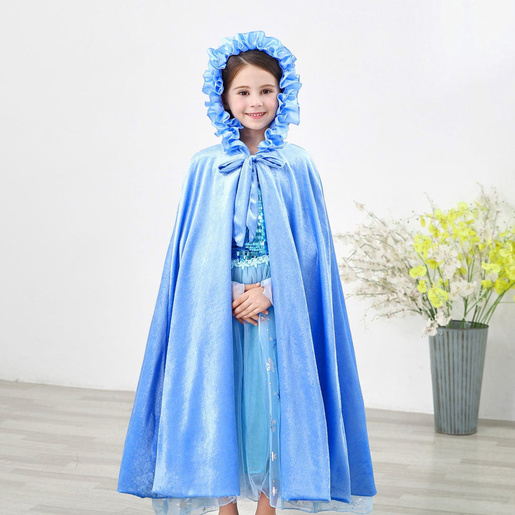 Frozen Fur Princess Wave Cloak Elsa costume Cape for Girl