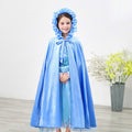 Frozen Fur Princess Wave Cloak Elsa costume Cape for Girl