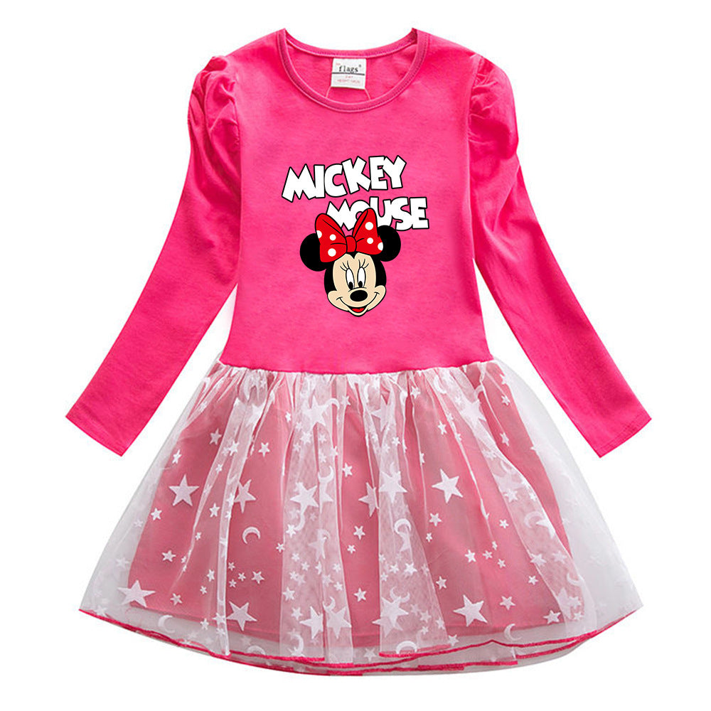 New Cotton Kids Toddler Princess Costume Minnie Mouse Girl Dress Party Holiday
