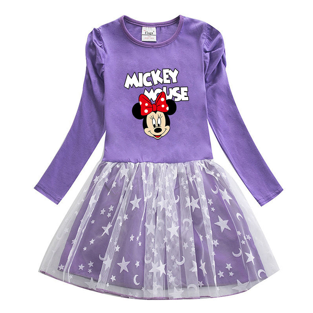 New Cotton Kids Toddler Princess Costume Minnie Mouse Girl Dress Party Holiday