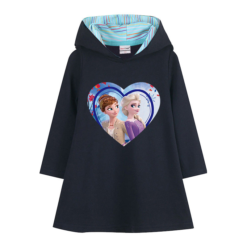 New Girl Party Holiday Toddler Princess Costume Elsa Anna Dress For Casual Wear Birthday